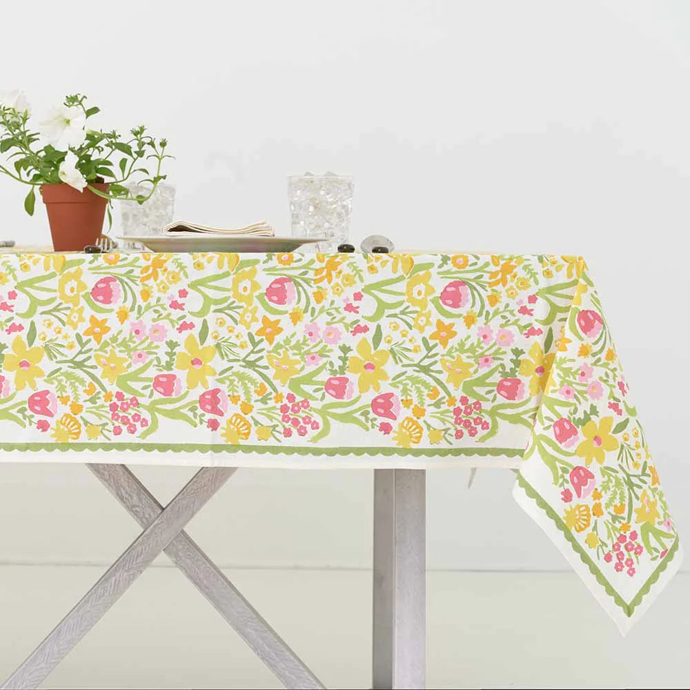 70s Flower Tablecloth - 60x120 Tablecloth Pomegranate