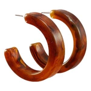 Acrylic Tube Hoop Earrings Womens Earrings Golden Stella