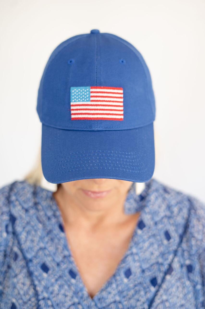 Women\'s Embroidered Baseball Cap Adjustable Soft Breathable Hats Red Blue Flag america-flag-usa-distressed-  main image 3