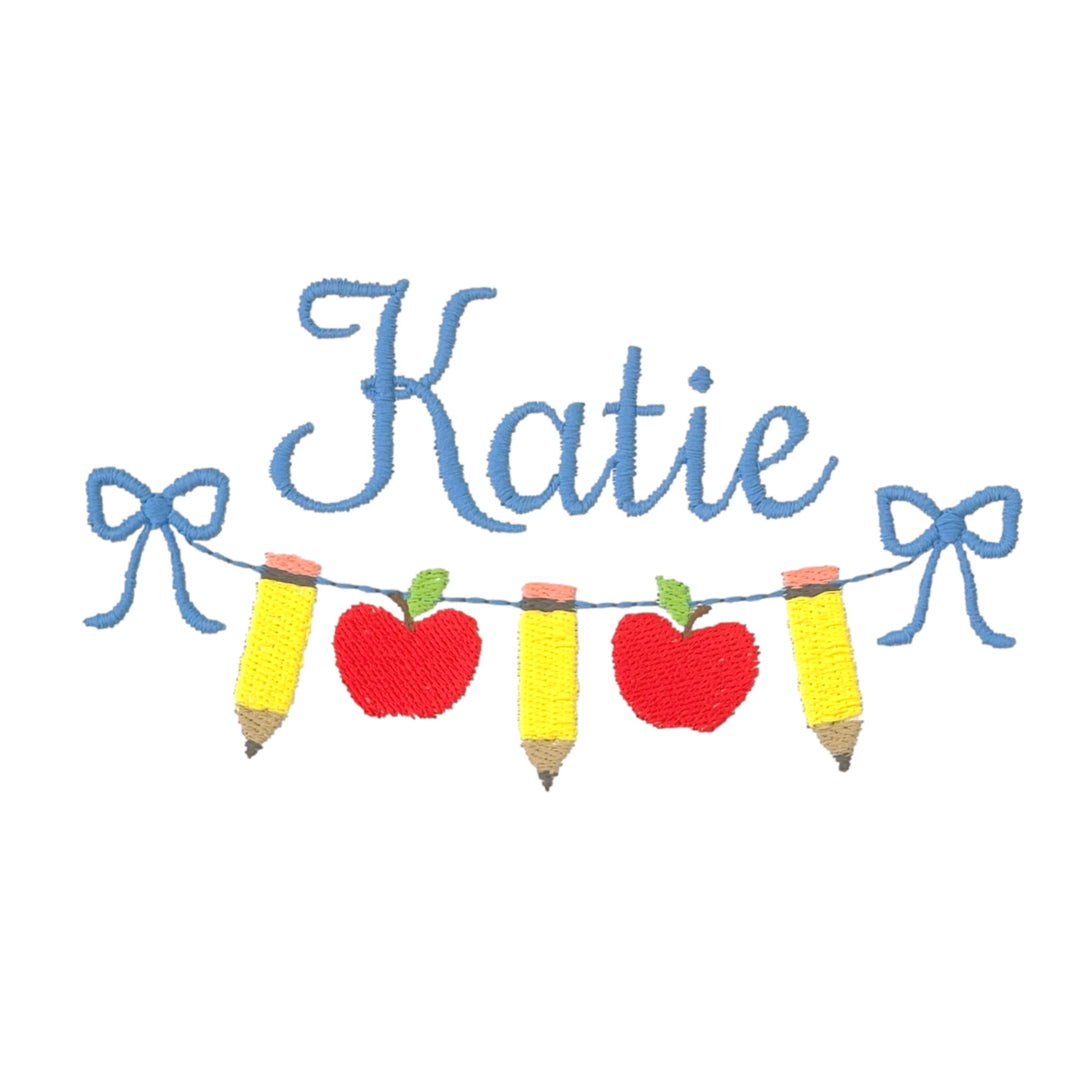 Back To School Embroidery Holiday Embroidery The Horseshoe Crab School Bow Banner