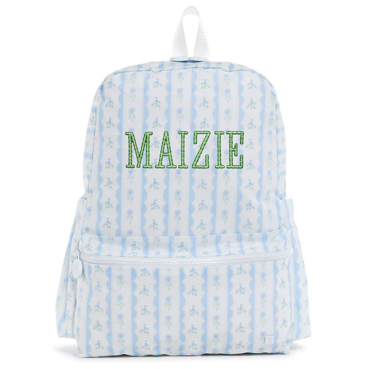 Backpacker Backpack Child Backpack TRVL Design Ribbon Floral Blue