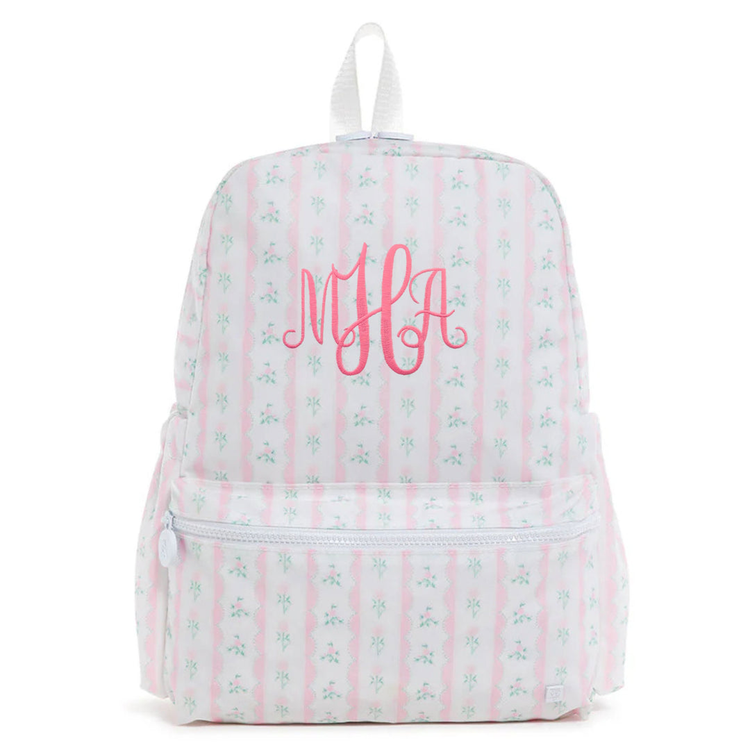 Backpacker Backpack Child Backpack TRVL Design Ribbon Floral Pink