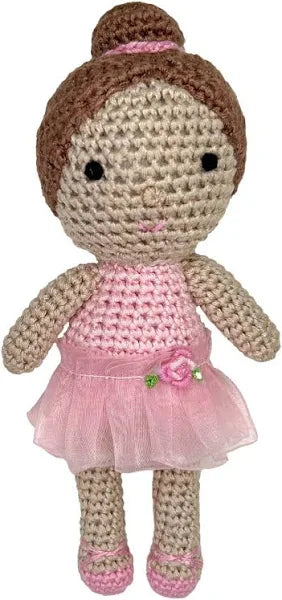 Ballerina Crochet Rattle - Brunette Rattle Zubels