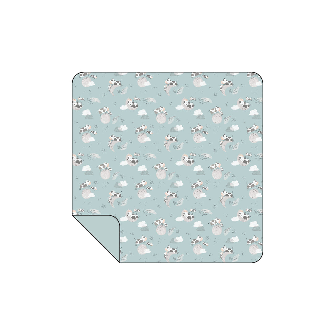 Bamboo Swaddle - I Love You to the Moon Cows Baby Blanket Angel Dear