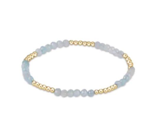 Blissful Pattern 2.5mm Bead Bracelet - Gemstones Womens Bracelet ENewton Aquamarine 
