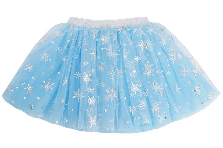 Blue Silver Sparkle Snowflake Tutu Girl Skirt Sparkle Sisters