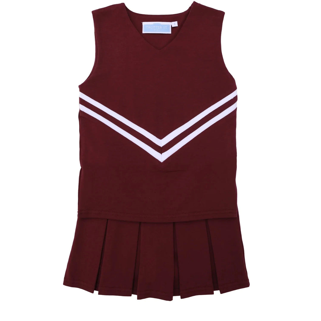 Cheer Uniform Set - Maroon Girl Short Set Trotter Street Kids