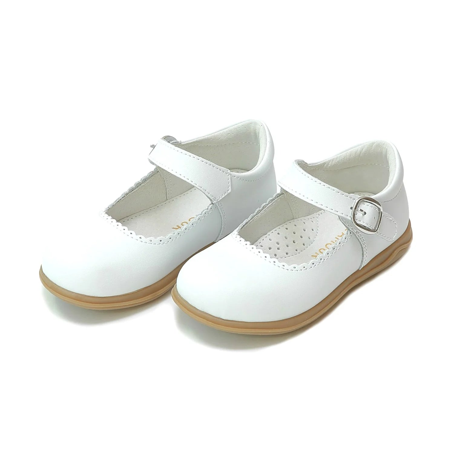 white mary jane dress shoes Satin Maryjane Flats with Satin Bow Gold Decorations Classic White Leather Mary Jane