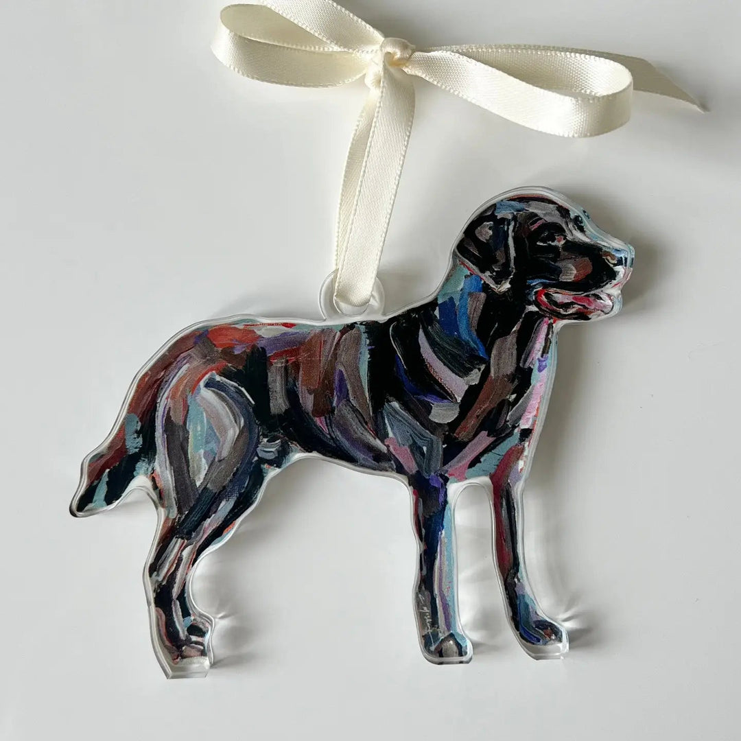 Chocolate Lab Acrylic Ornament Home Decor Chelsea McShane