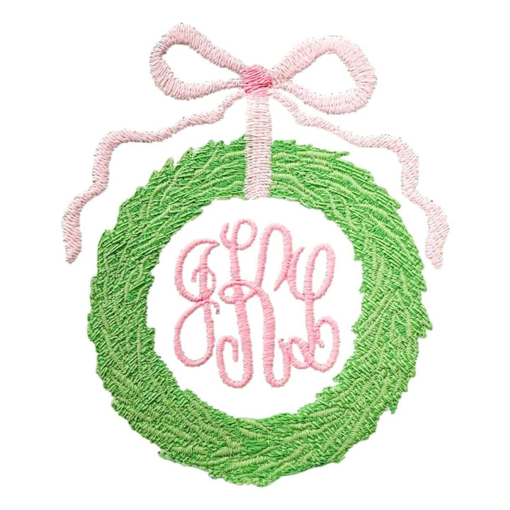 Christmas Embroidery Options Holiday Embroidery The Horseshoe Crab Bow Hanging Wreath