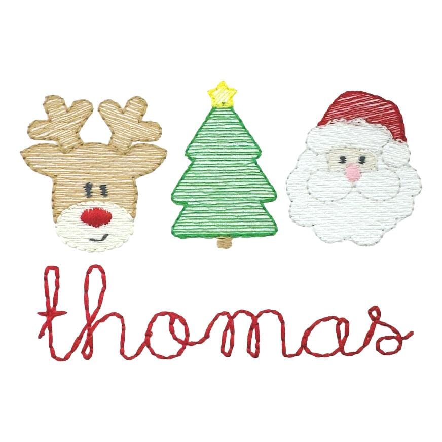 Christmas Embroidery Options Holiday Embroidery The Horseshoe Crab Christmas Trio Sketch