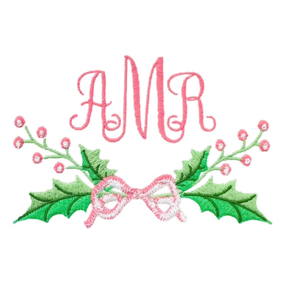 Christmas Embroidery Options Holiday Embroidery The Horseshoe Crab Holly Swag
