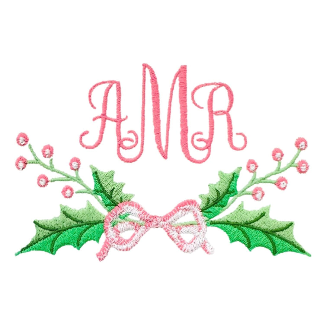 Christmas Embroidery Options Holiday Embroidery The Horseshoe Crab Holly Swag