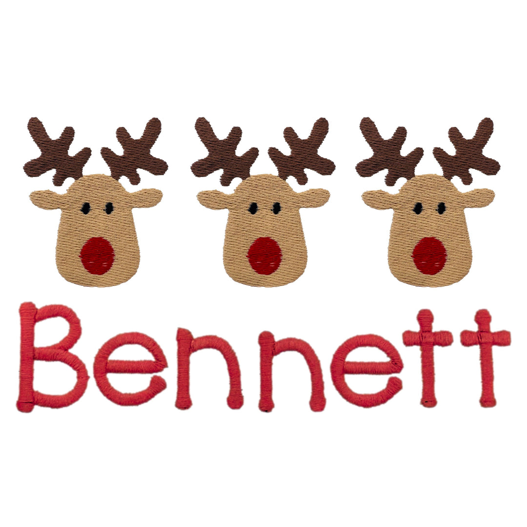 Christmas Embroidery Options Holiday Embroidery The Horseshoe Crab Reindeer Heads