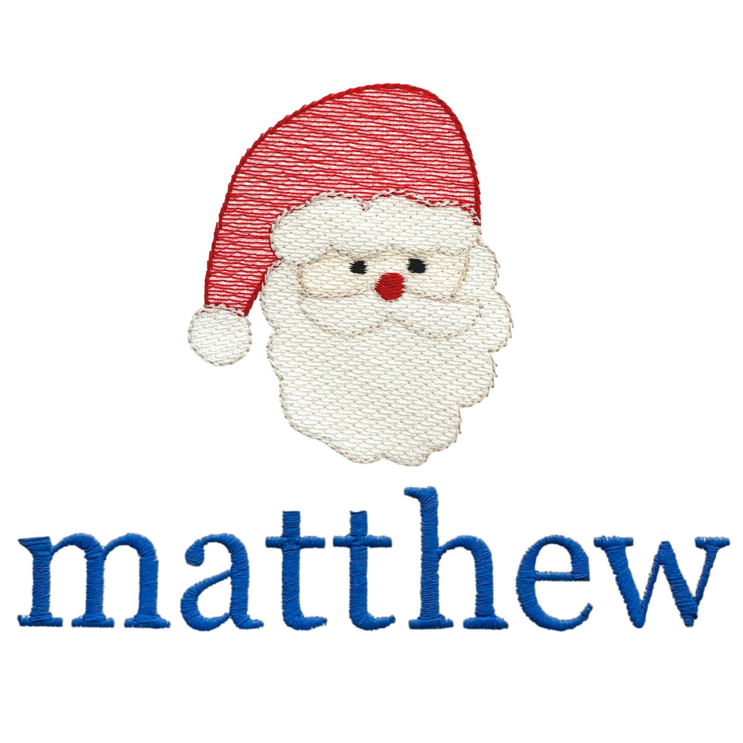Christmas Embroidery Options Holiday Embroidery The Horseshoe Crab Santa Sketch Head