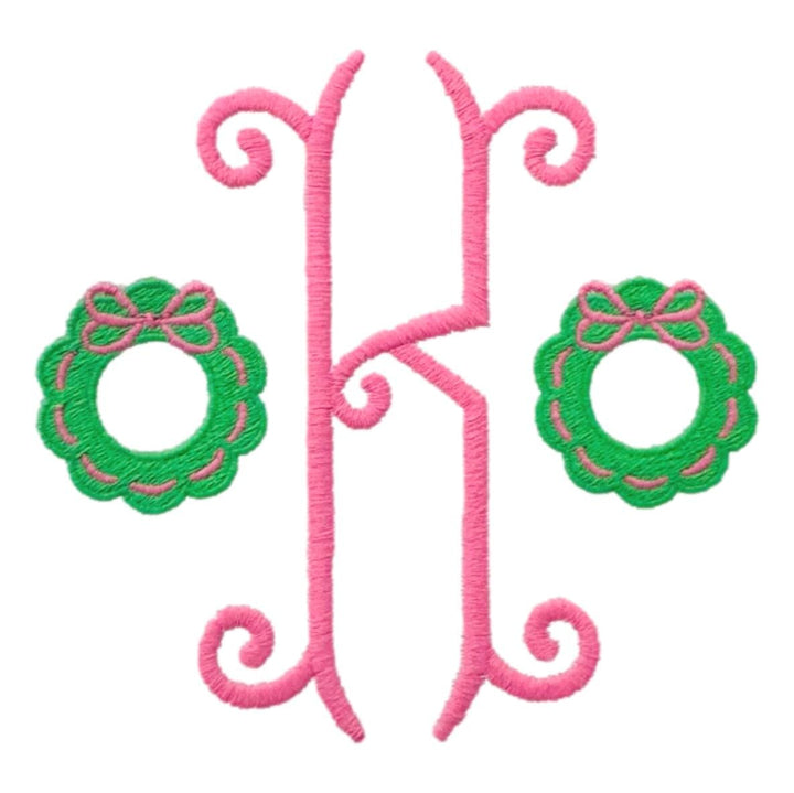 Christmas Embroidery Options Holiday Embroidery The Horseshoe Crab Wreath Interlacing Ribbon