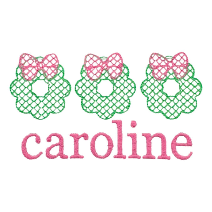 Christmas Embroidery Options Holiday Embroidery The Horseshoe Crab Wreath Sketch Trio