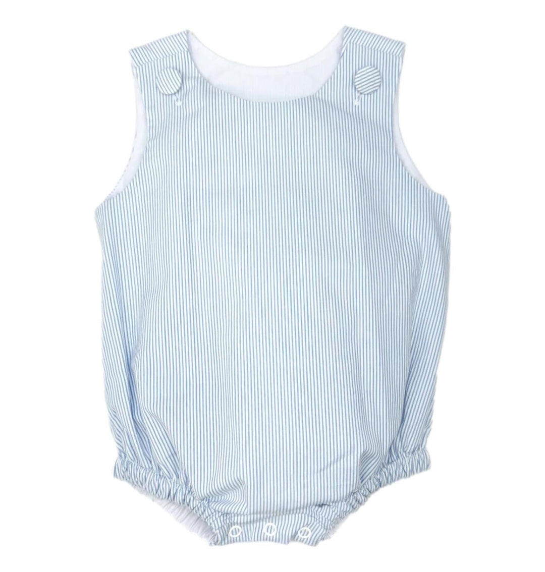 Christopher Bubble - Light Blue Spanish Stripe Boy Bubble Zuccini Kids