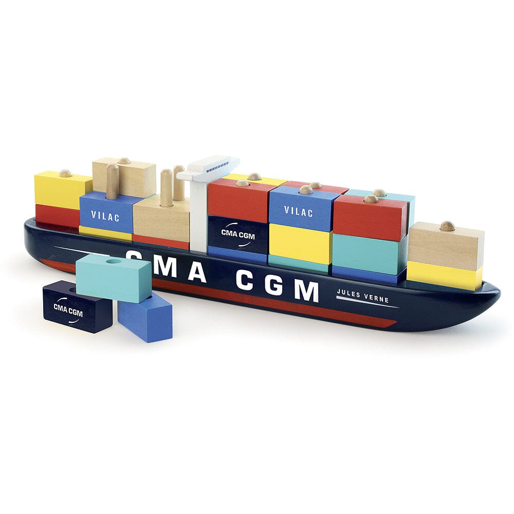 Container Ship with Stacking Containers Activity Toy Everly & Co.
