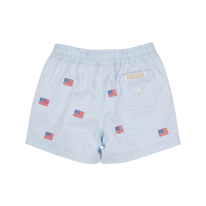 Critter Sheffield Shorts - American Flags Boy Shorts Beaufort Bonnet 