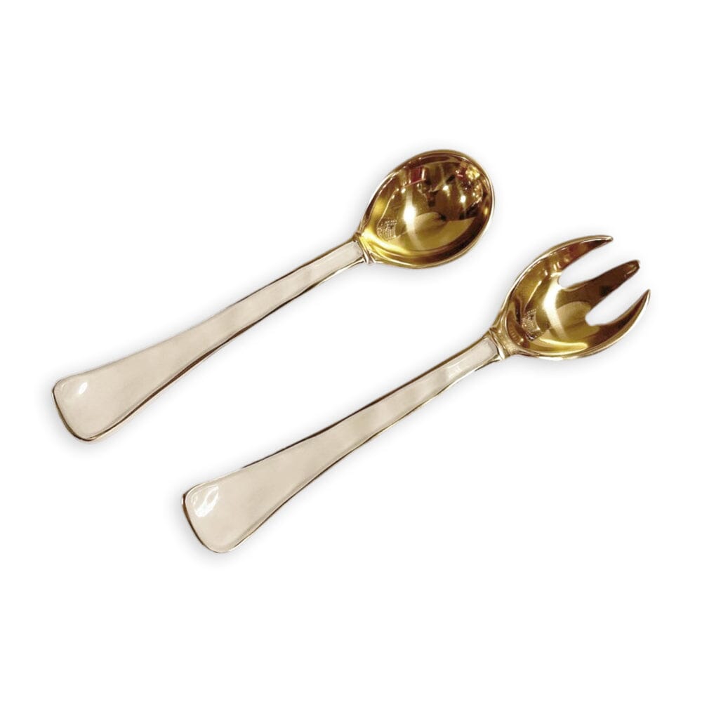 Encanto Soho Salad Servers in Cream Utensil Beatriz Ball