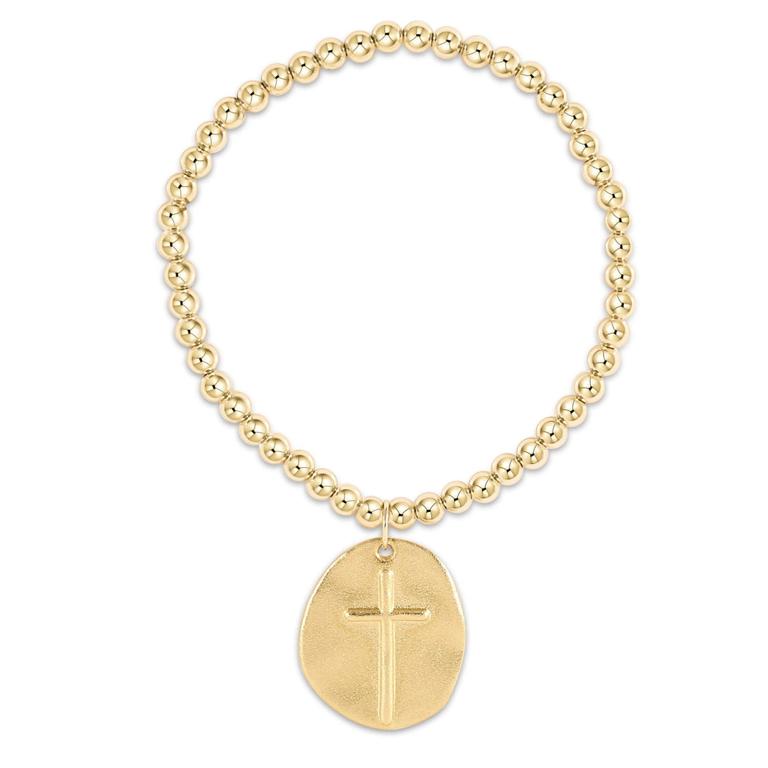 Extends Classic Gold 4mm Bead Bracelet - Inspire Gold Charm Womens Bracelet ENewton