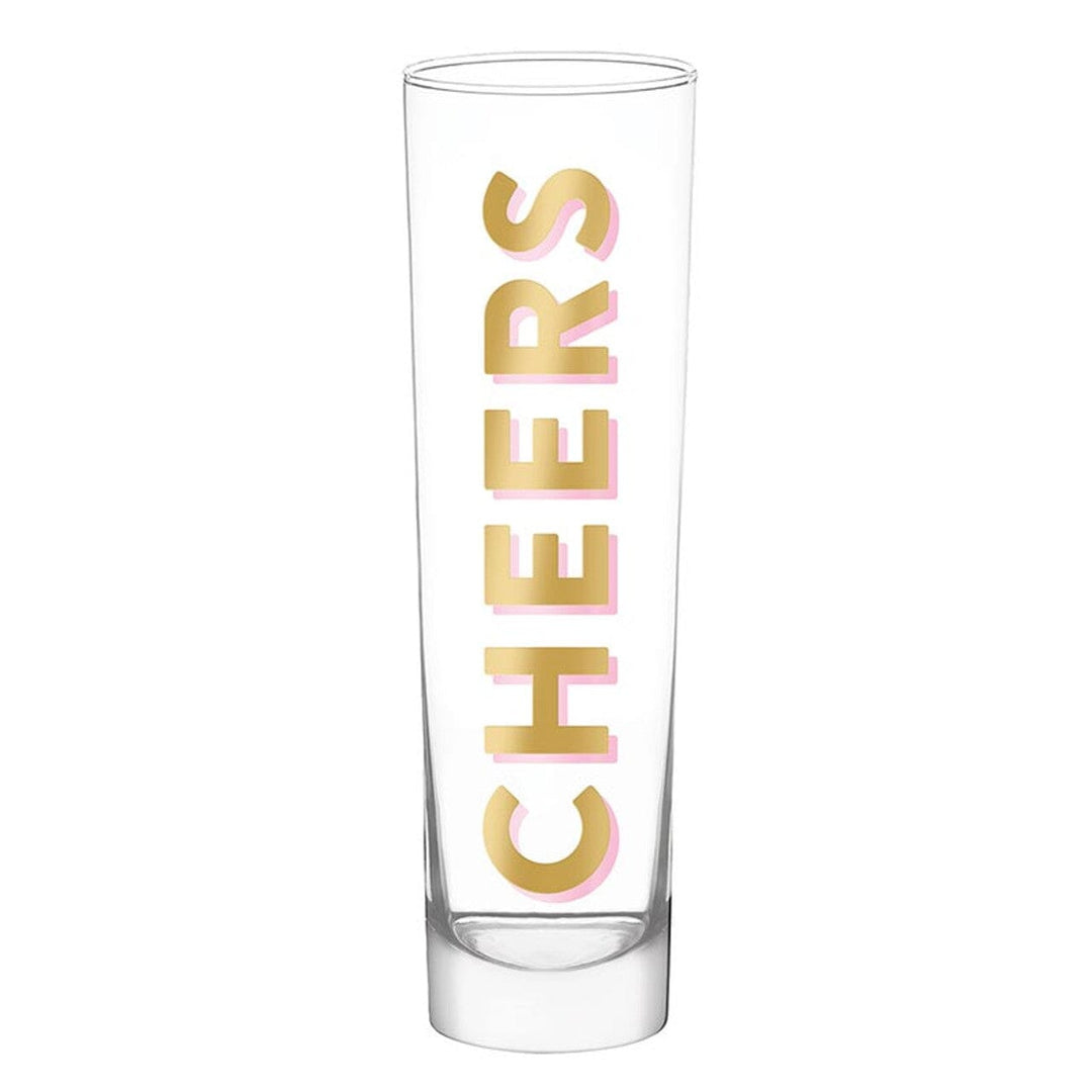 Flat Champagne Glass - Cheers Champagne Glass Slant