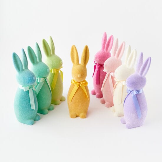 Flocked Pastel Bunny - 16" Easter Decorations 180 Degrees