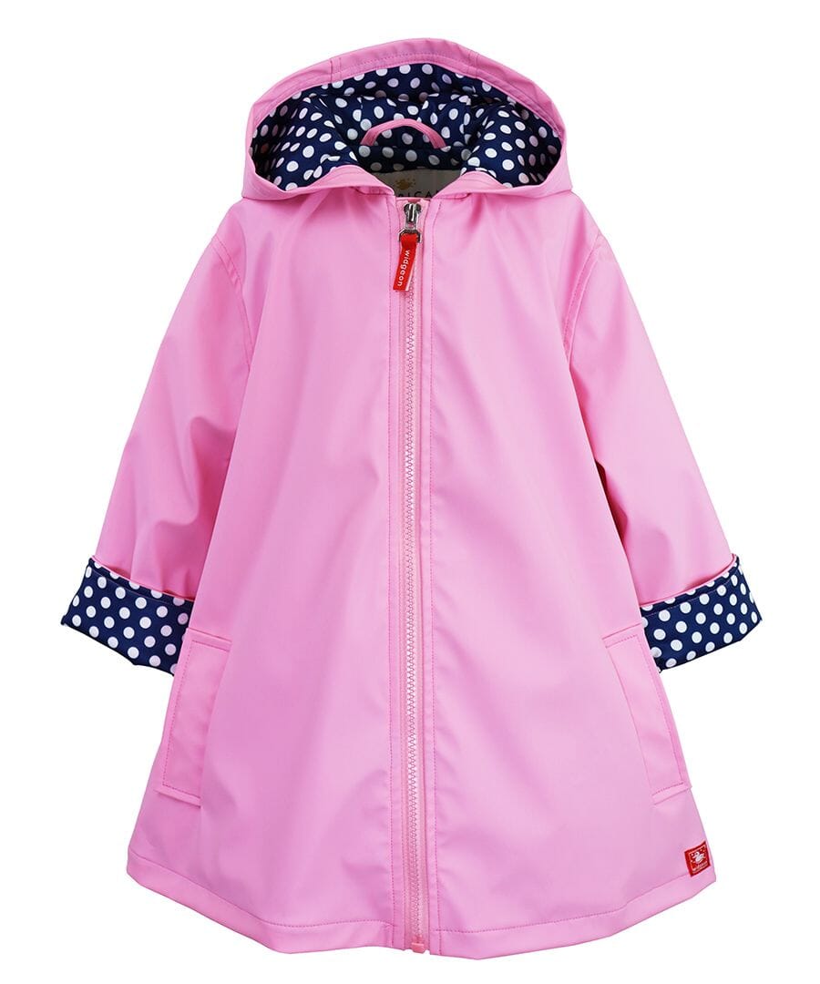Girl's A-Line Rain Jacket with Hood - Parfait Pink Rain Jacket Widgeon