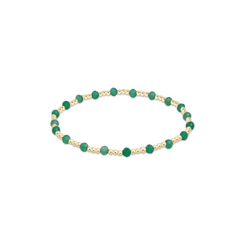 Hot Mess Gemstone Gold Sincerity Pattern 3mm Bead Bracelet main image 1