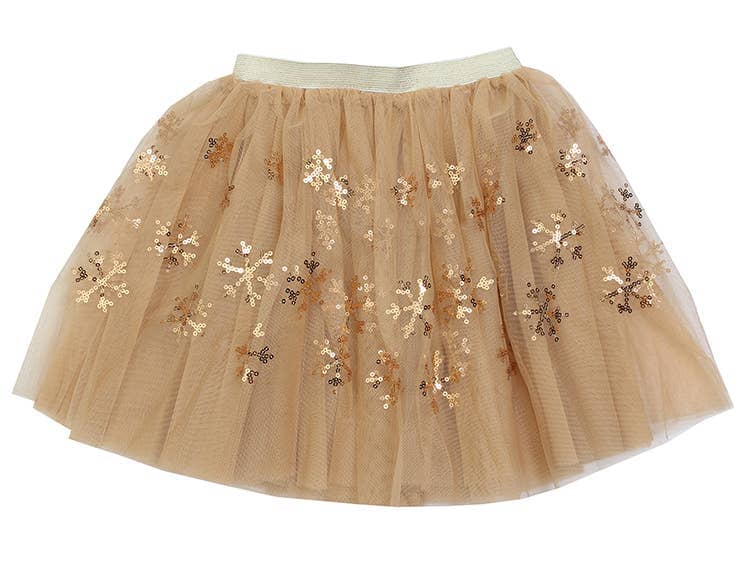 Gold Snowflake Tutu Girl Skirt Sparkle Sisters
