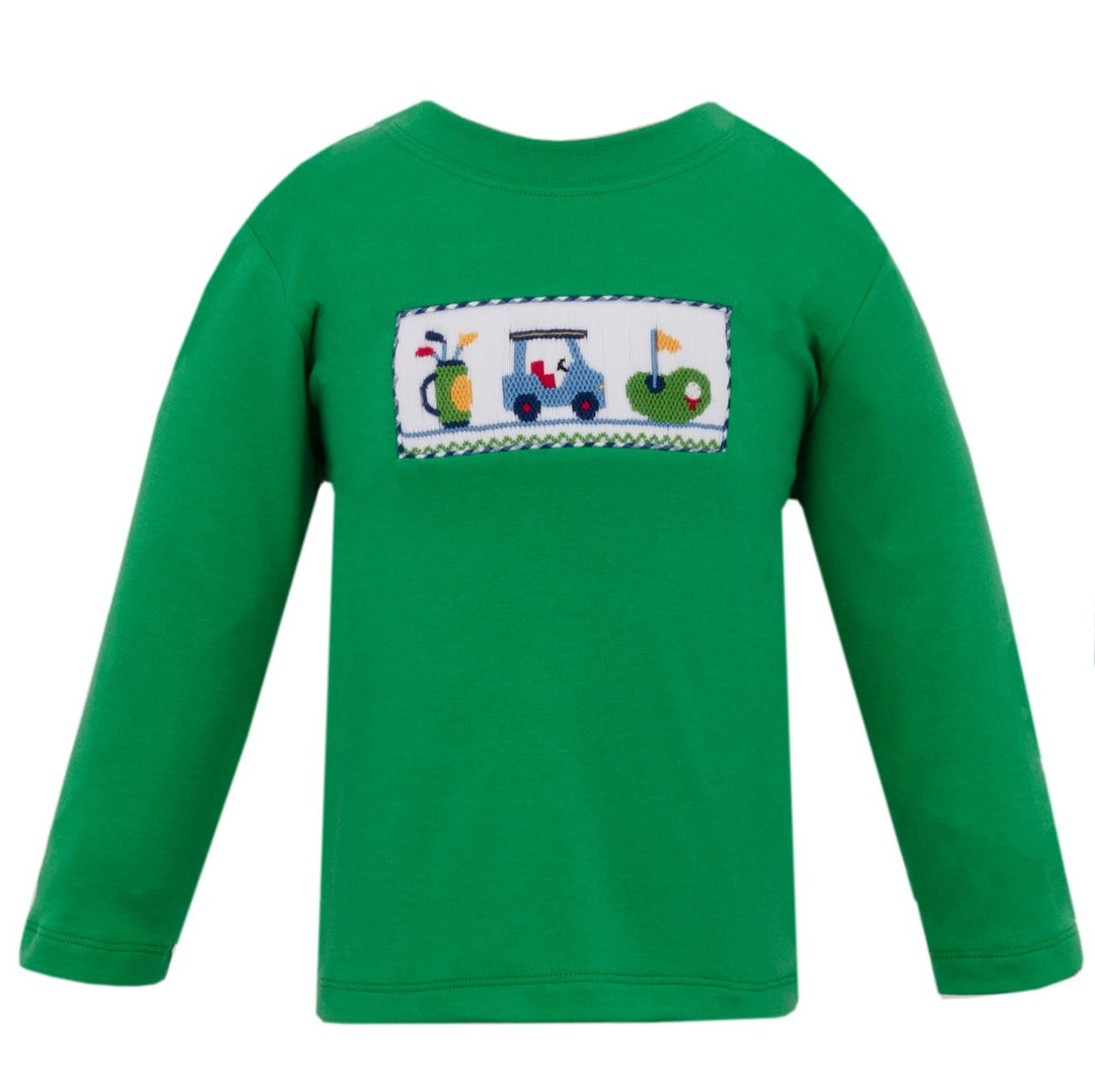 Golf Smocked Long Sleeve T-Shirt Boy Shirt Velani