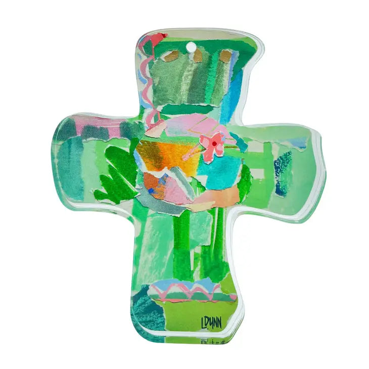 Green Everlasting Love Acrylic Cross Home Decor Lauren Dunn