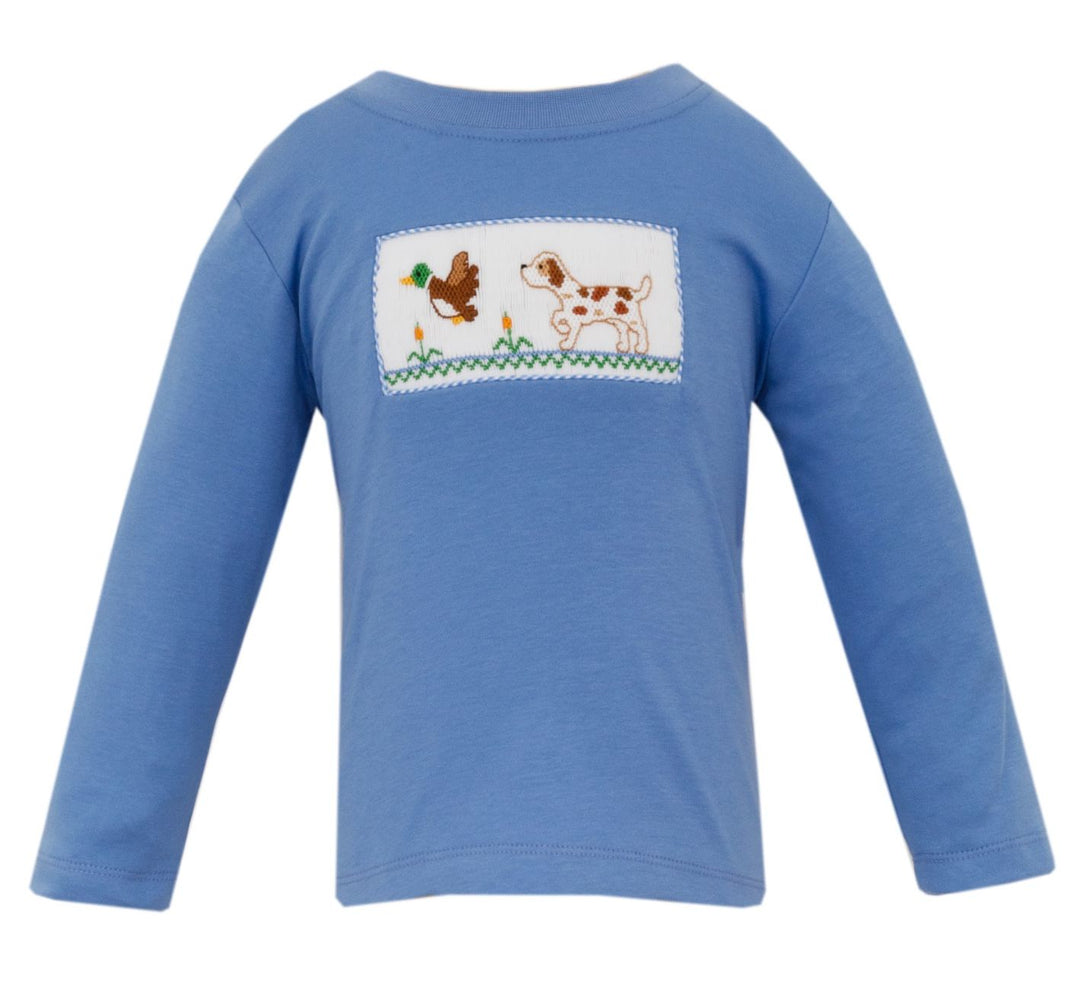 Hunting Mallard Smocked Shirt Boy Shirt Anavini