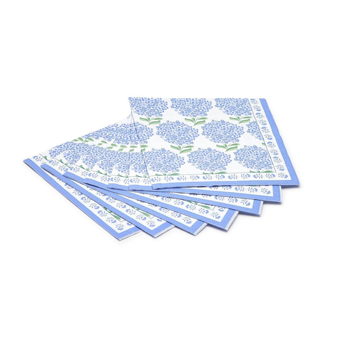 Hydrangea 3-Ply Cocktail Napkins - 20 Per Package Cocktail Napkins Two's Company 
