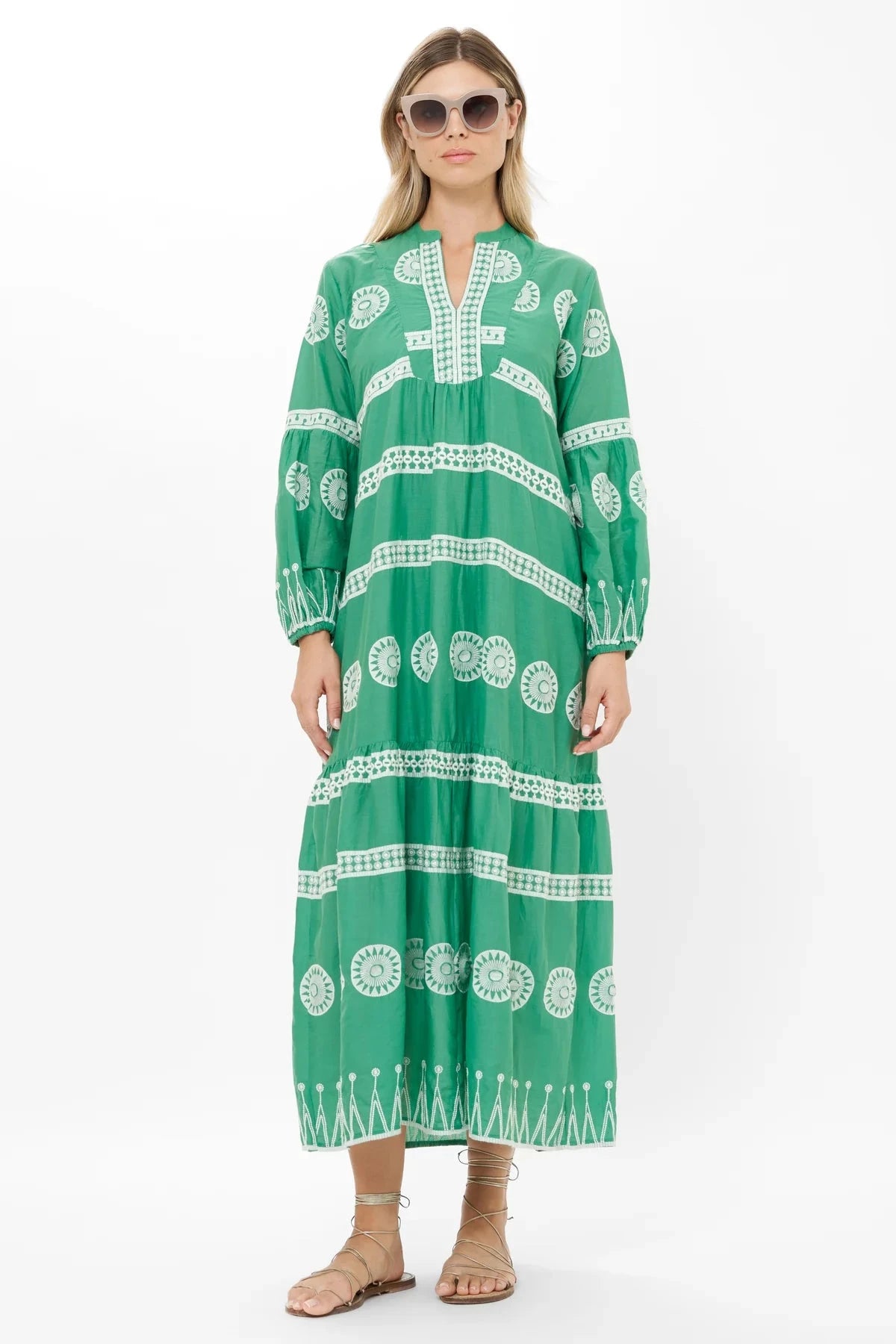 Long Sleeve Yoke Maxi - Soleil Sage XS Long Sleeve Yoke Maxi - Soleil Sage XS