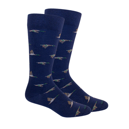 Mallard Socks - Insignia Blue Mens Socks Brown Dog 
