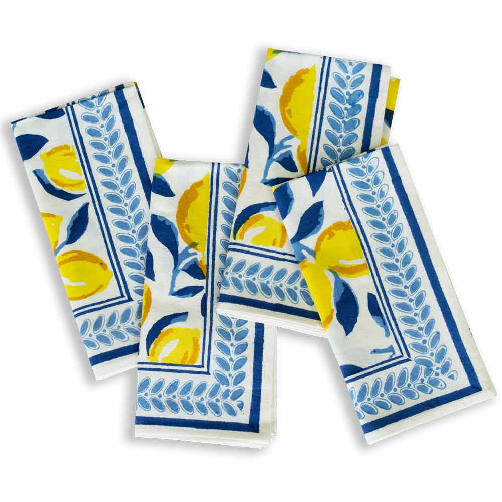 Mod Lemon Napkins Dinner Napkins Pomegranate