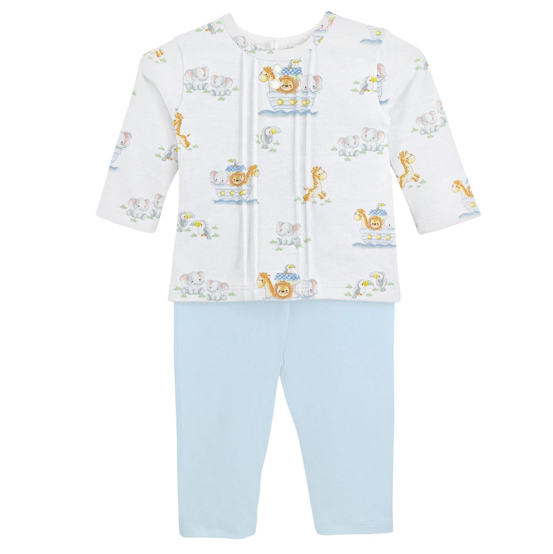 Noah's Ark Printed Tee And Pants Set Boy Set Baby Club Chic