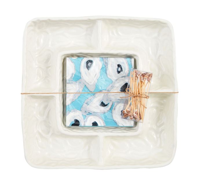 Oyster Section Server Set Serving Piece MudPie