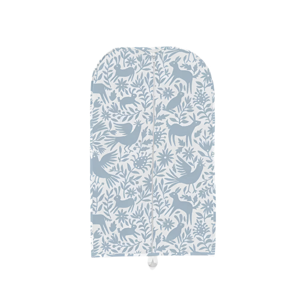 Piper Otomi Quilted Garment Bag - Light Blue Garment Bag Ida Mae Home