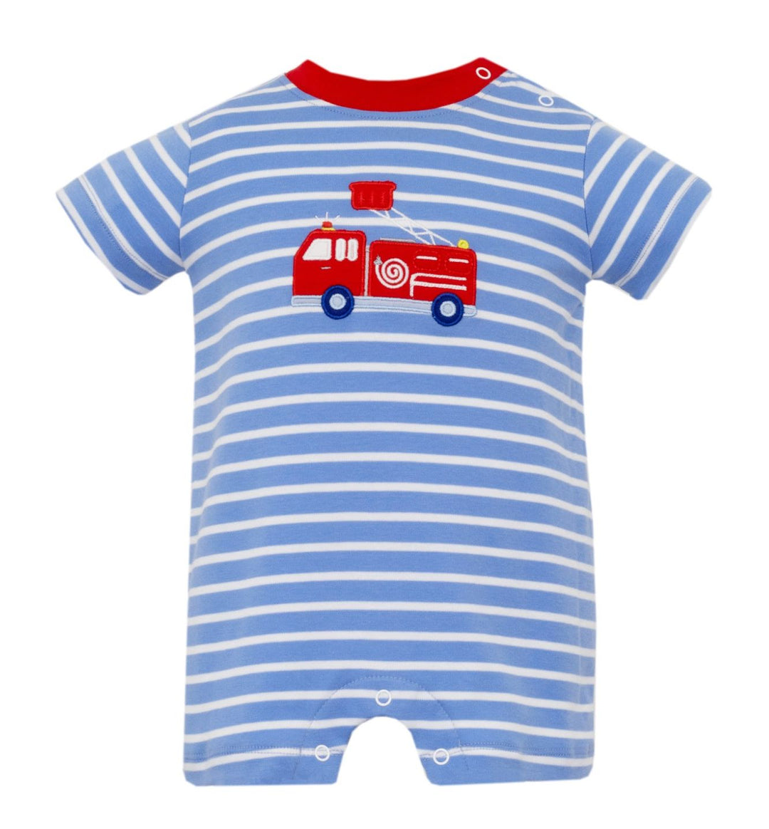Play Romper - Firetruck Boy Romper Claire and Charlie
