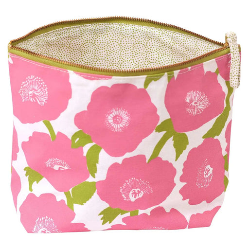 Poppies Pink Pouch Large Gift Bag Rock Flower Paper 
