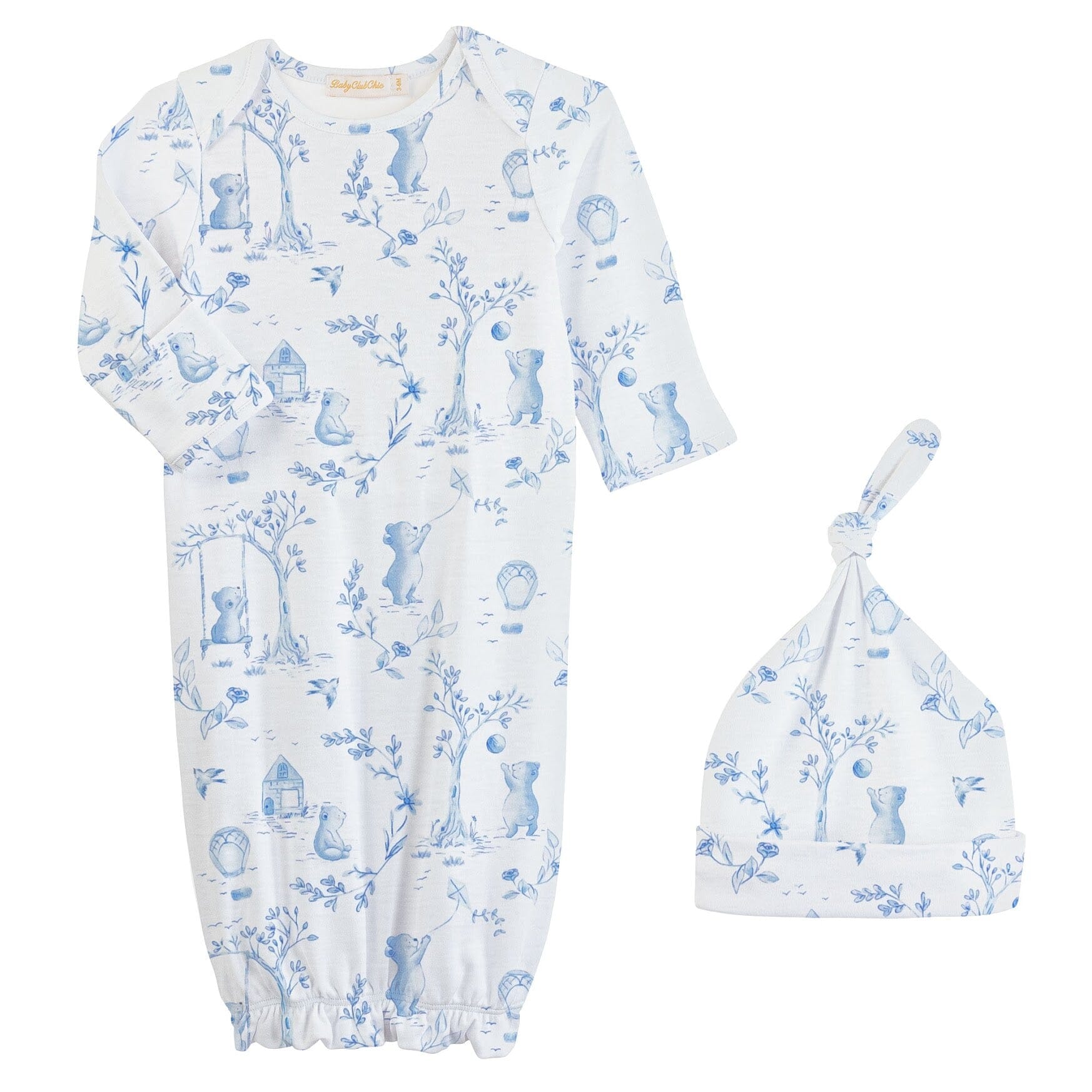 Baby Club Blue Romantic Toile Converter Gown NIG06332 5302 main image 0