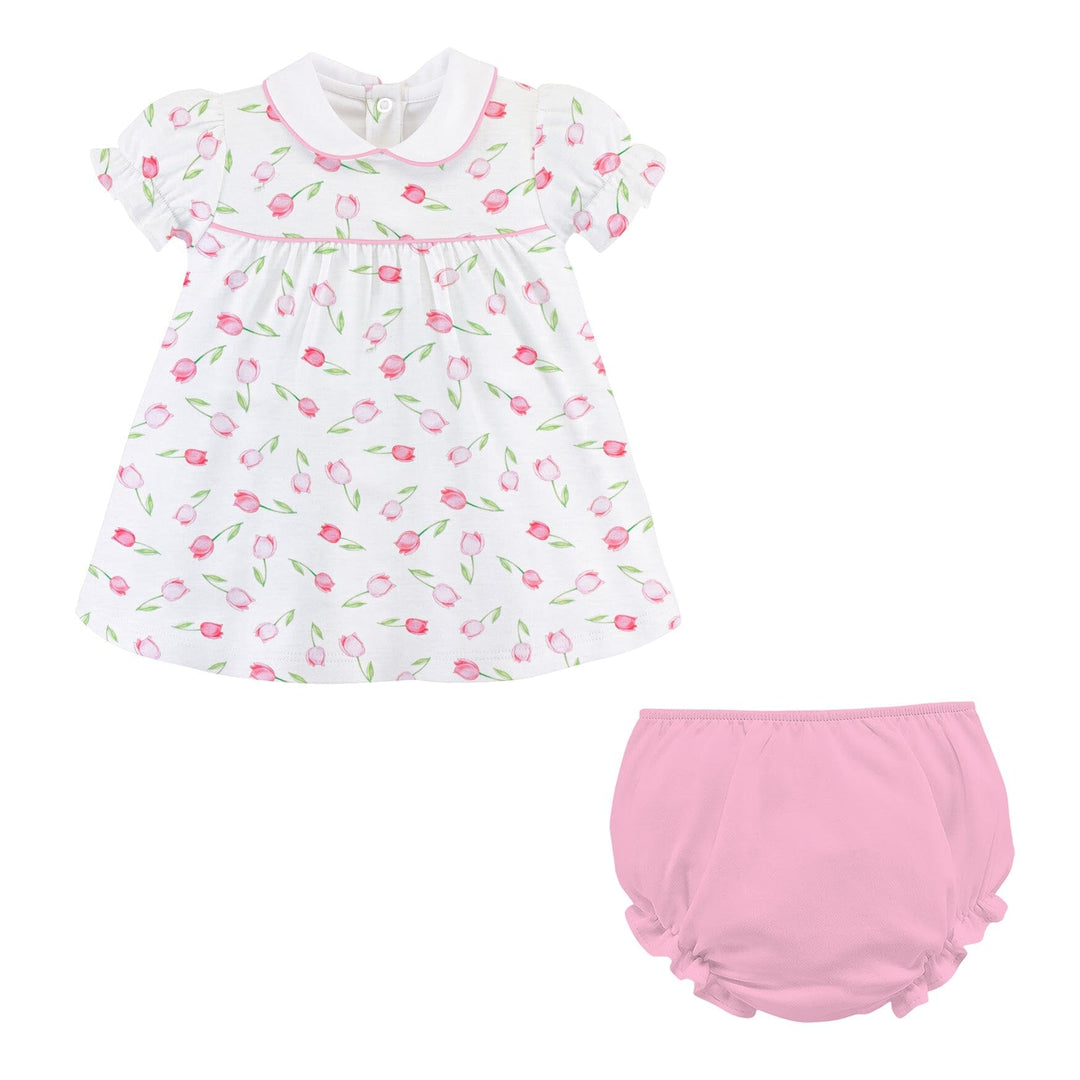 Printed Blouse and Bloomer Set - Baby Tulips Girl Bloomer Set Baby Club Chic