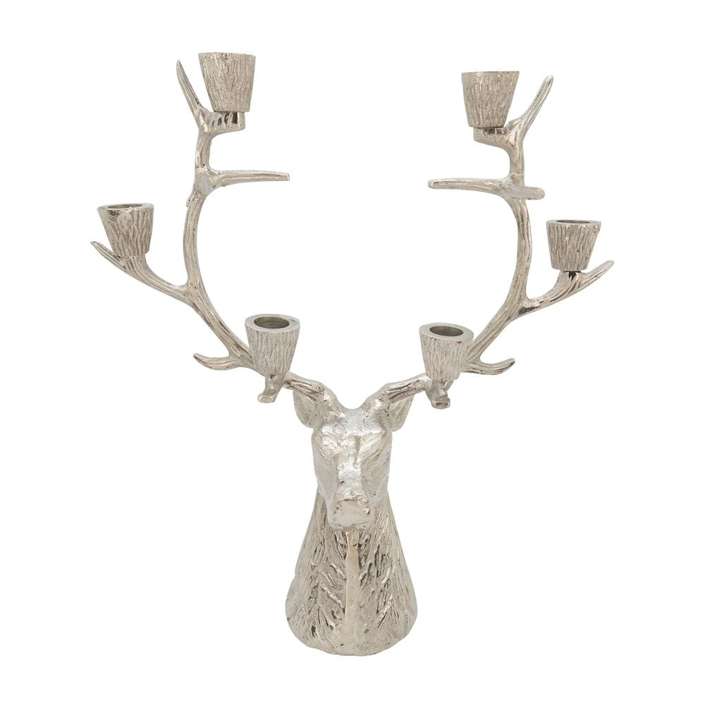 Reindeer Candle Holder - Silver Candle Holders Saro