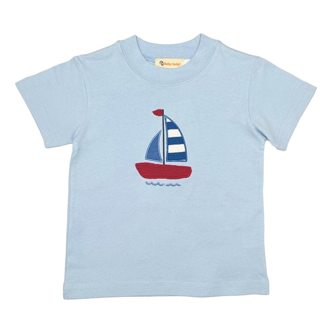 Sailboat Applique T-Shirt Boy Shirt Luigi