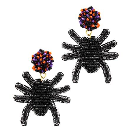 Seed Bead Spider Earrings Womens Earrings Golden Stella