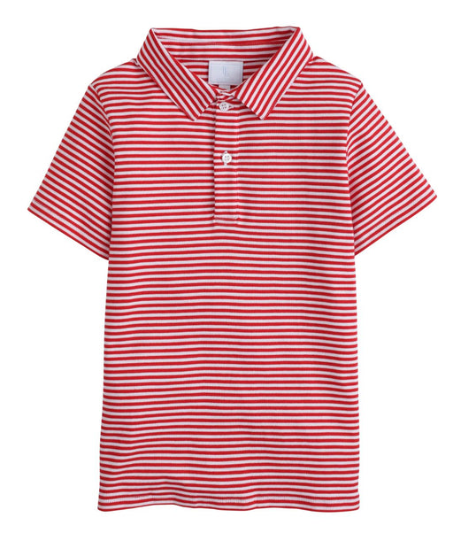 Short Sleeve Polo - Red Boy Shirt Little English 