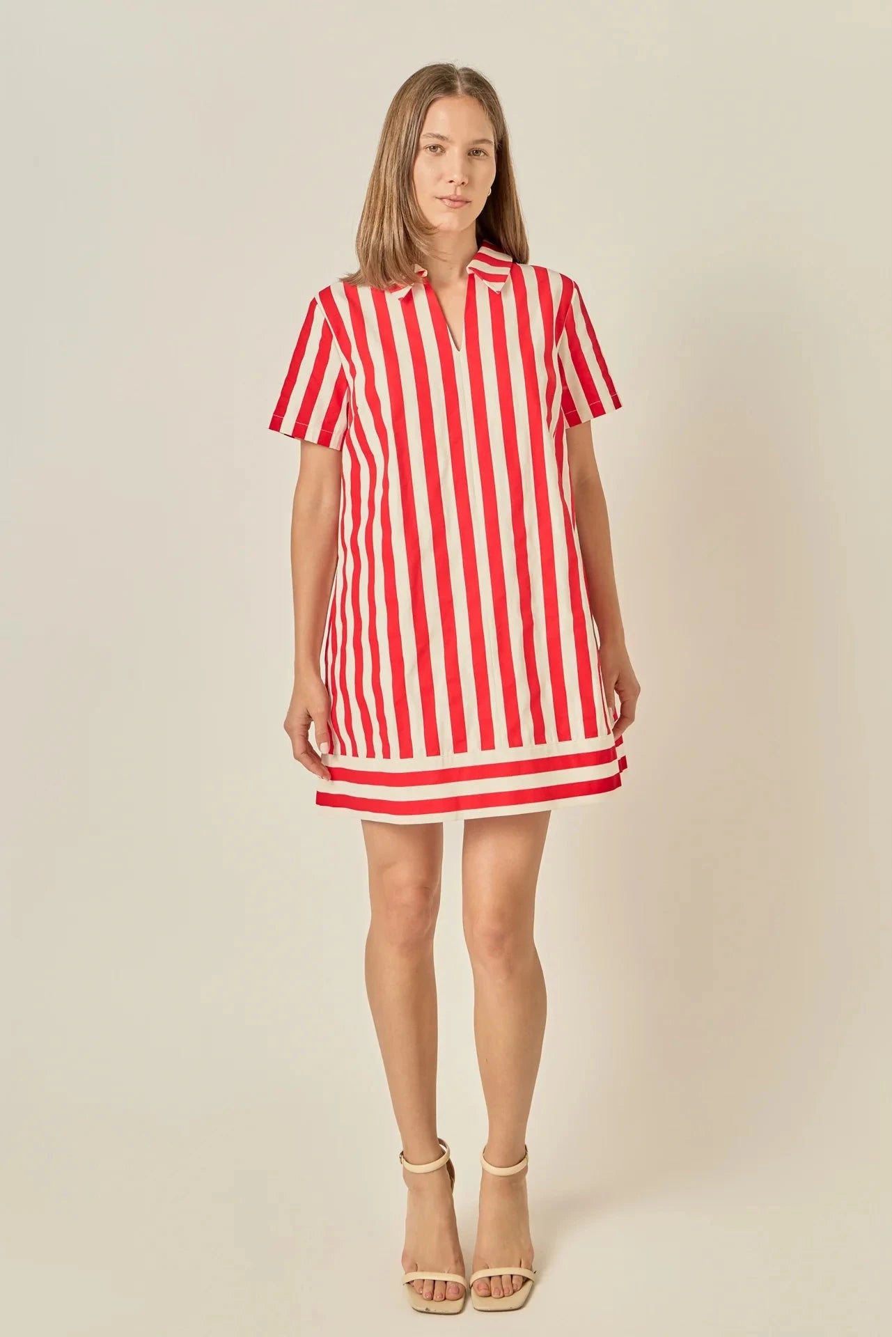 red striped mini dress Shirt – The Horseshoe Crab Gold/White weather days REBECCA VALLANCE Kaylee bow-detail Size:M 10 / W 11.5